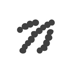 Streptococcus bacteria vector icon. filled flat sign for mobile concept and web design. Streptococcal Infection glyph icon. Symbol, logo illustration. Vector graphics