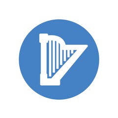 harp musical instrument icon vector illustration sign