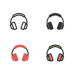 headphones icon vector illustration sign