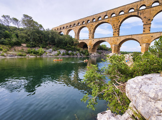 Pont De Garde in summer season, Provence, France