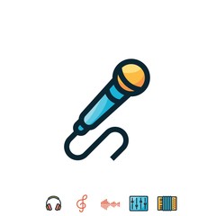 microphone icon vector illustration sign
