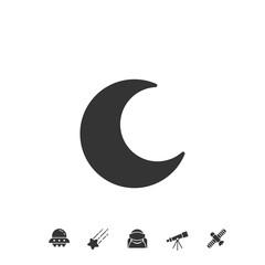moon icon vector illustration sign