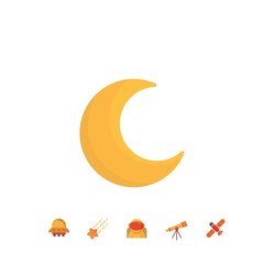 Obraz na płótnie Canvas moon icon vector illustration sign