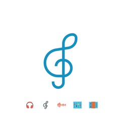 music sign icon vector illustration sign