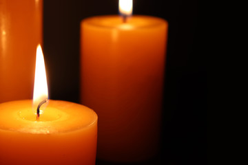 Candle black background of mourning funeral moment of silence	