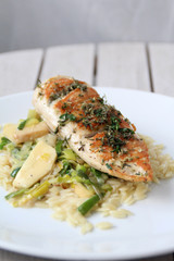 Kräuterhähnchen mit Risotto