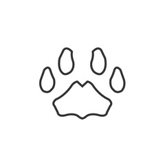 paw footprint icon vector illustration sign