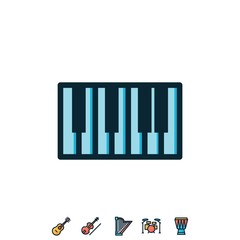 piano icon vector illustration sign