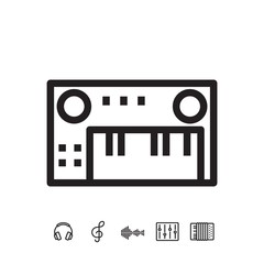 Fototapeta na wymiar piano icon vector illustration sign