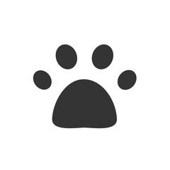 Fototapeta premium paw print icon vector illustration sign