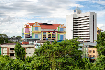 Generic architecture around the city centre of Kuching