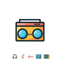 radio icon vector illustration sign