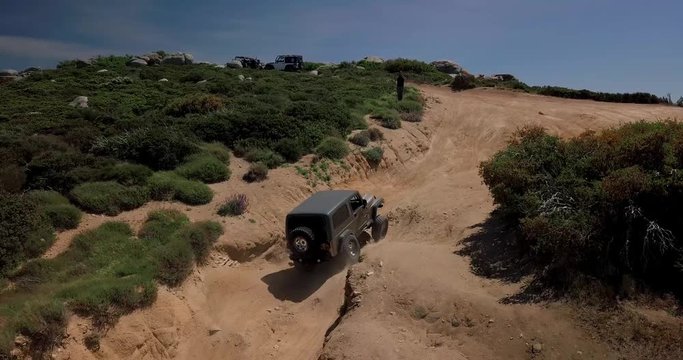 4x4 Off-road Jeeps Rock Crawling and Driving on Trails