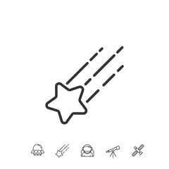 shooting star icon vector illustration sign