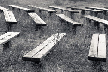 movement of benches in the field