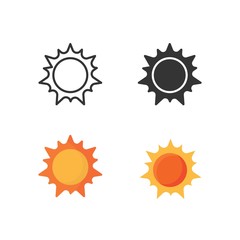 sun icon vector illustration sign