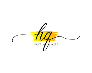 HQ Initial handwriting logo vector