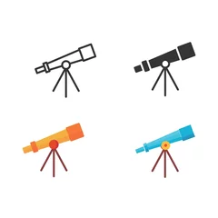 Fotobehang telescope icon vector illustration sign © LiveLove