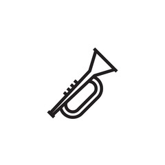 trumpet icon vector illustration sign