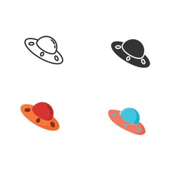 UFO icon vector illustration sign
