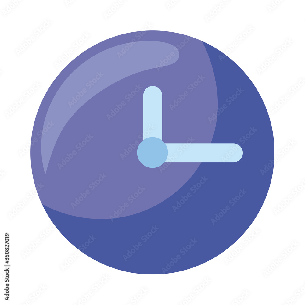 Poster isolated clock flat style icon vector design