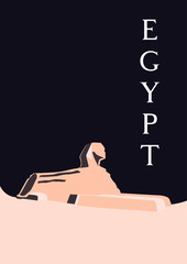 Tourist posters of Egypt.  Sphinx vector.