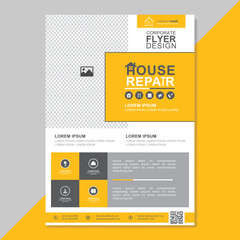Construction Tools Cover A4 Template Design