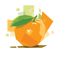 Abstract orange fruit with an attractive background