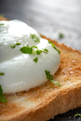 Toast with fresh cream