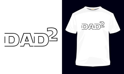 "Dad square" typography vector father's day t-shirt template.