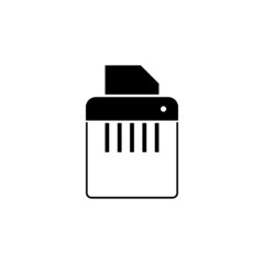 Paper shredder icon isolated on white background