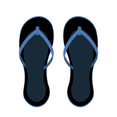 Summer beach rubber slippers for men or women isolated on white background. Vector illustration of slippers. Slipper icon. Summer open shoes