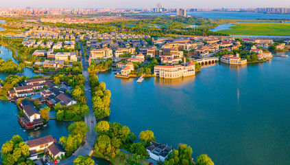 Villas by Jinji Lake in Suzhou City, Jiangsu Province, China