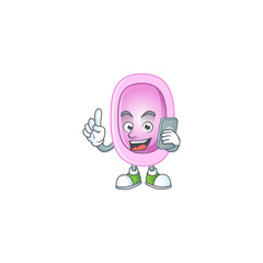 cartoon drawing concept of pertussis speaking with friends on phone