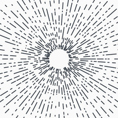 hipster style vintagemonochrome star burst with ray
