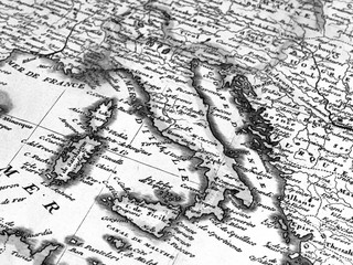 アンティークの世界地図　イタリア