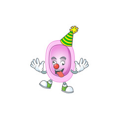 entertaining Clown pertussis caricature character design style