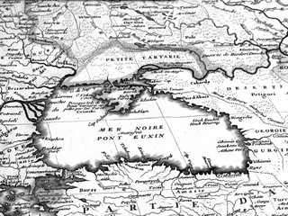 アンティークの世界地図　黒海