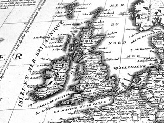 アンティークの世界地図　イギリス