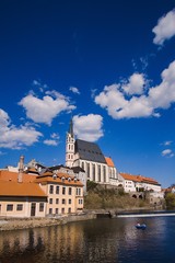 Fototapeta na wymiar view of old town of czech krumlov