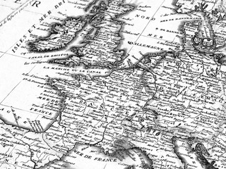 Fototapeta na wymiar アンティークの世界地図　ヨーロッパ 