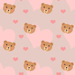 seamless pattern with teddy bears