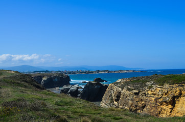 Vistas de la Playa de las Catedrales en Galicia, España. 