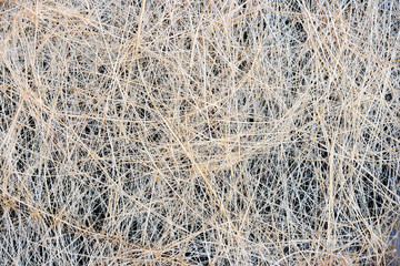 Natural texture of straw. Craft packaging. Coconut coir