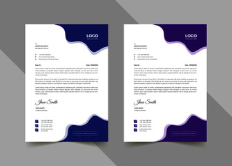 Modern business letterhead design template
