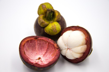 The Mangosteen placed on a white background.