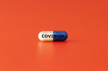 Medication antiviral capsule pills for treatment infection. used to prevention and treatment for coronavirus infection COVID-19, Wuhan medicine drug nCCoV 2019. Resistance, Pandemic infectious concept