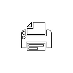 Printer icon. Scanner sign. Laser jet, ink jet printers. Document, image printouts symbol. Office tool and equipment icon for perfect web and mobile design.