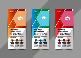 Abstract roll up banner template