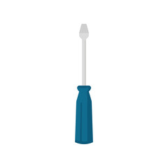 Screwdriver illustration. Hand tool, instrument, household. Housekeeping concept. Can be used for topics like home repair, fixing, maintenance
